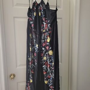 City Chic Red and Yellow Floral Halter Slip Maxi Dress